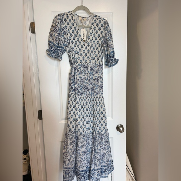 Blue & white patterned maxi dress - Picture 2 of 8